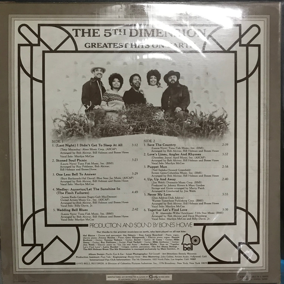 แผ่นเสียง The Fifth Dimension - The Greatest Hits On Earth Vinyl VG+