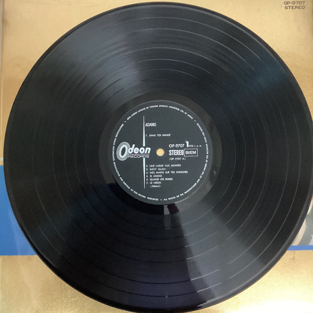 แผ่นเสียง Adamo = Adamo - Adamo = アダモ Vinyl VG+