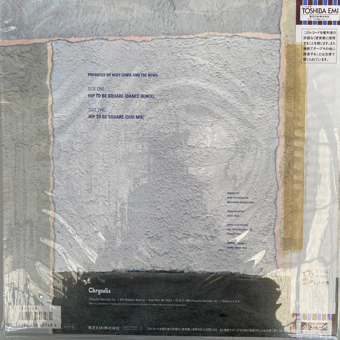 แผ่นเสียง Huey & The News - Hip To Be SquaLewis re Vinyl VG+