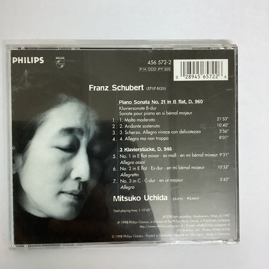 Franz Schubert / Mitsuko Uchida - Piano Sonata D. 960 • 3 Klavierstücke D. 946 CD VG+