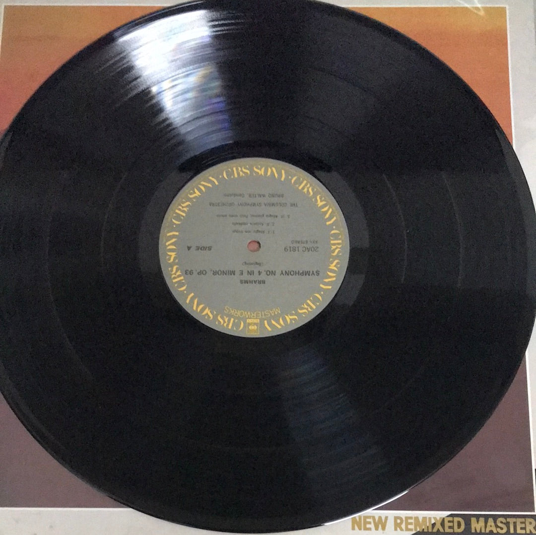 แผ่นเสียง Bruno Walter, Columbia Symphony Orchestra, Johannes Brahms - Symphony No. 4 (Vinyl) (VG+)