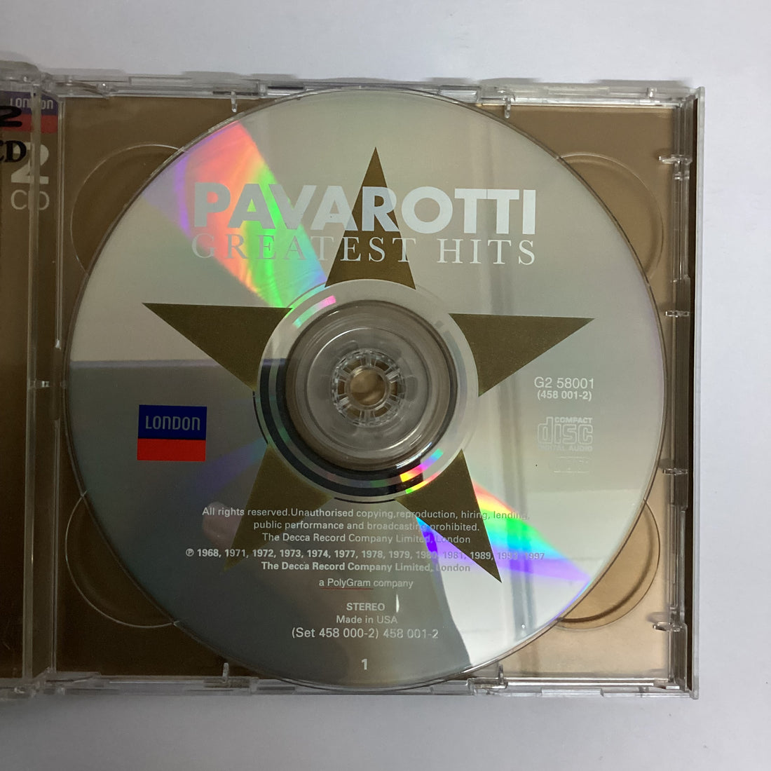 ซีดี Luciano Pavarotti With Guest Stars Cecilia Bartoli, Andrea Bocelli, Frank Sinatra - Greatest Hits The Ultimate Collection CD VG 2CDs