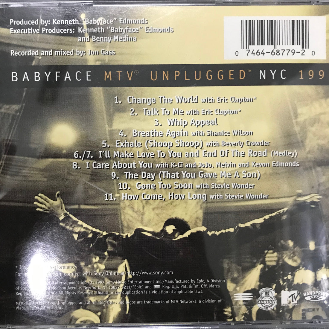 ซีดี Babyface - MTV Unplugged NYC 1997 CD VG+