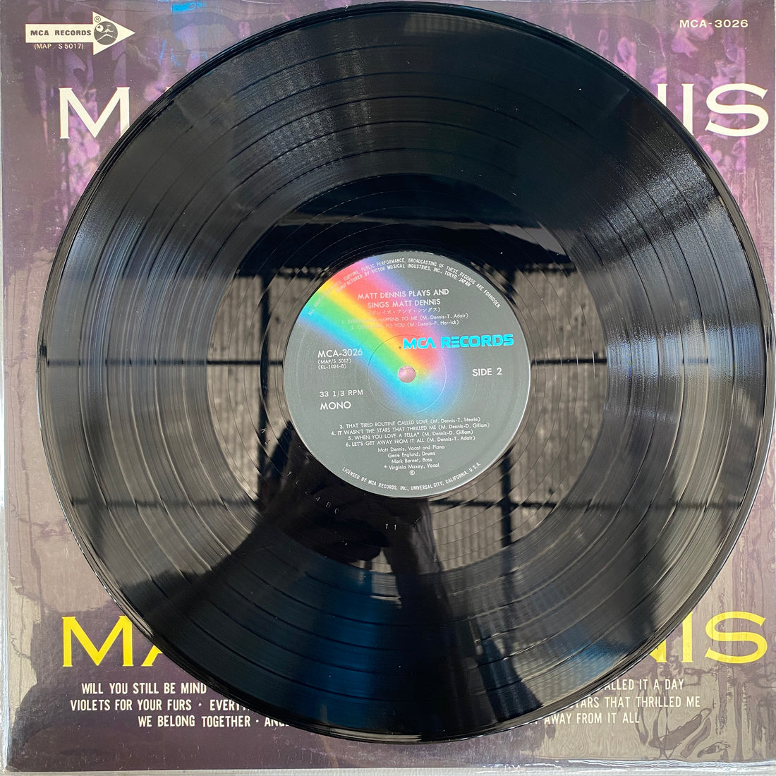 แผ่นเสียง Matt Dennis - Plays And Sings Matt Dennis Vinyl VG+