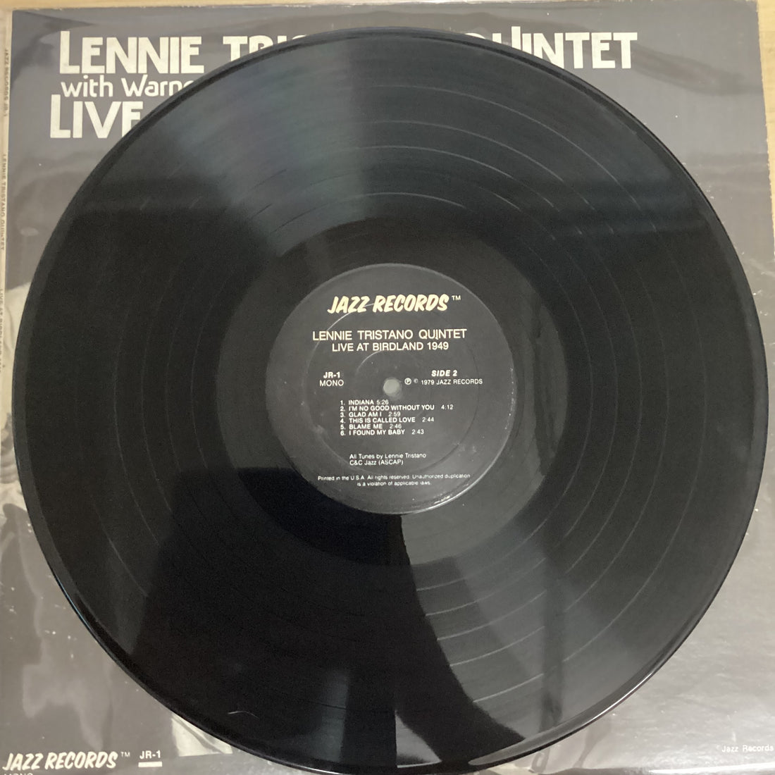แผ่นเสียง Lennie Tristano Quintet With Warne Marsh And Billy Bauer - Live At Birdland 1949 Vinyl VG+