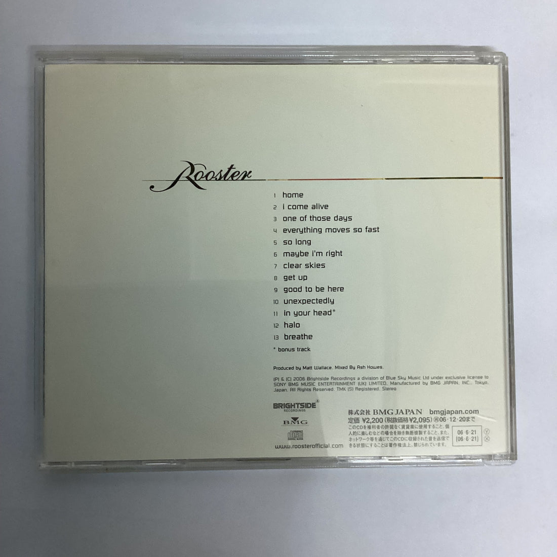 ซีดี Rooster - Circles And Satellites CD VG+