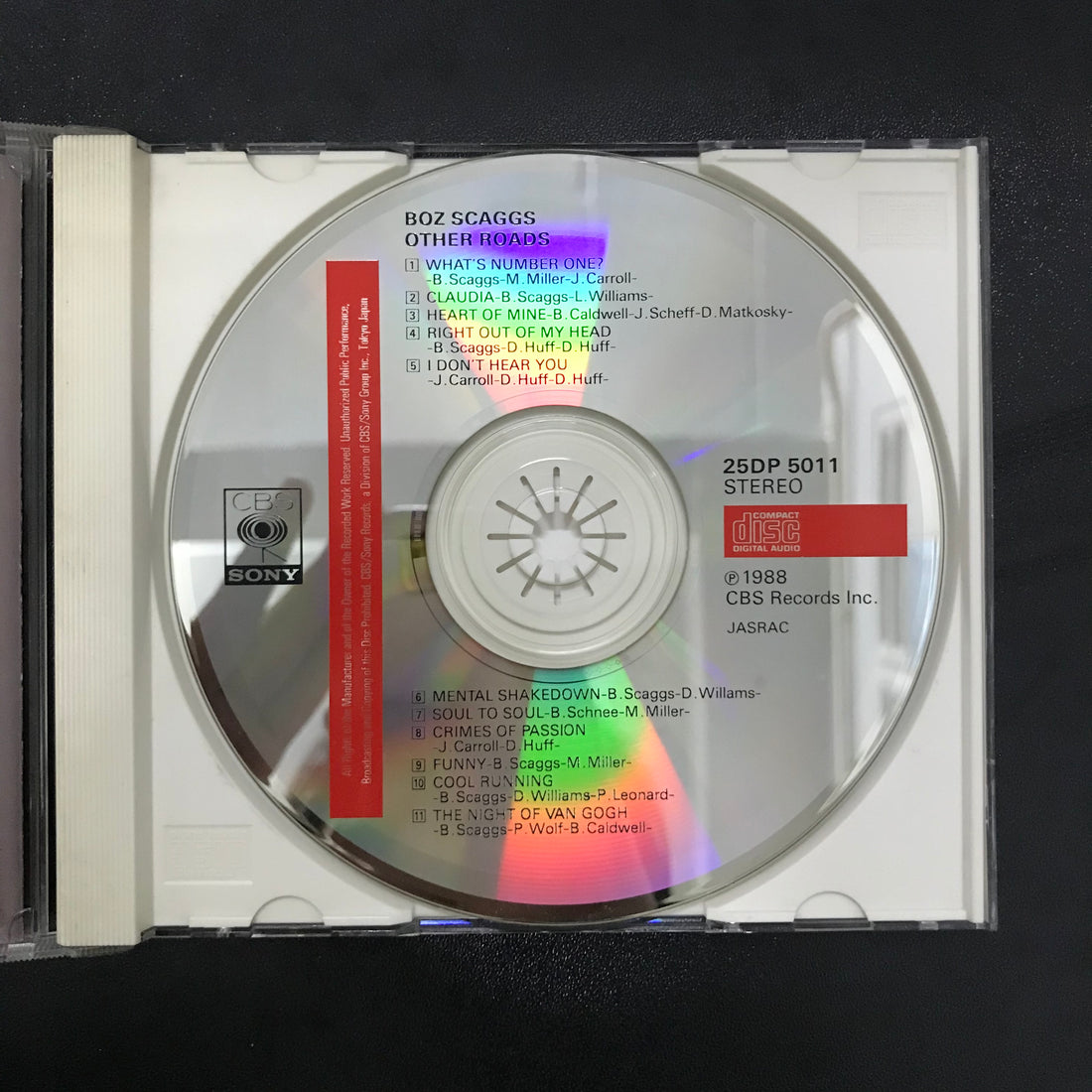 ซีดี Boz Scaggs - Other Roads CD VG+
