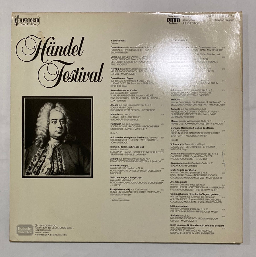 แผ่นเสียง Georg Friedrich Händel - Händel Festival (Vinyl) (VG+)