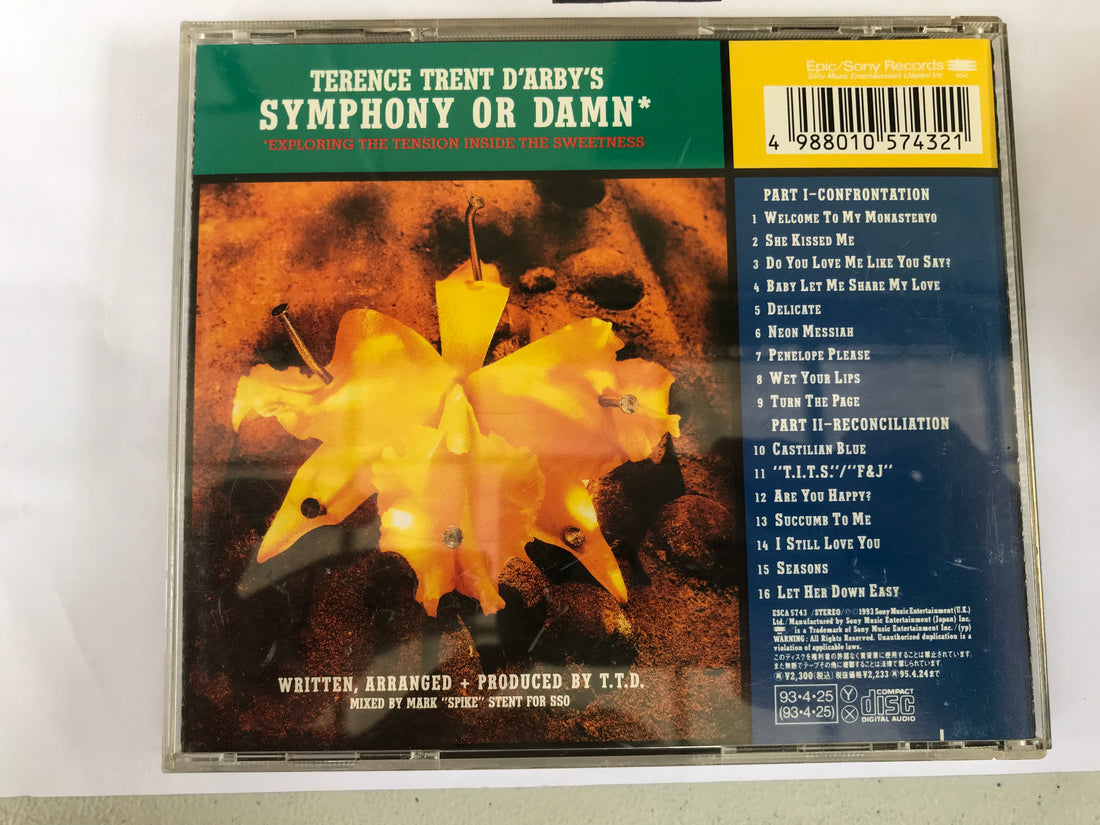 ซีดี Terence Trent D'Arby / Terence Trent D'Arby - Terence Trent D'Arby's Symphony Or Damn* = テレンス・トレント・ダービーSymphony Or Damn CD VG+