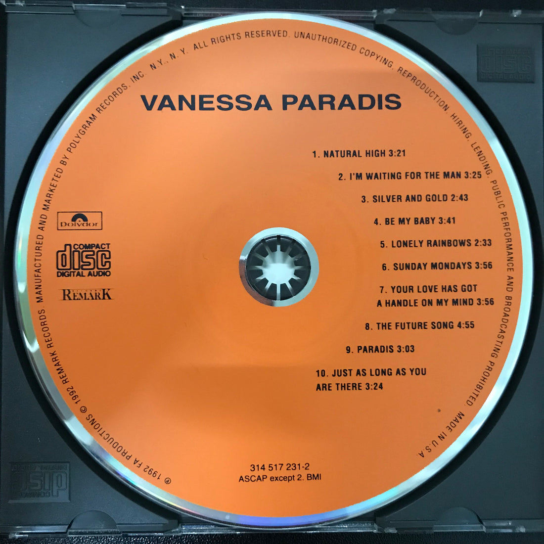 ซีดี Vanessa Paradis - Vanessa Paradis CD VG+