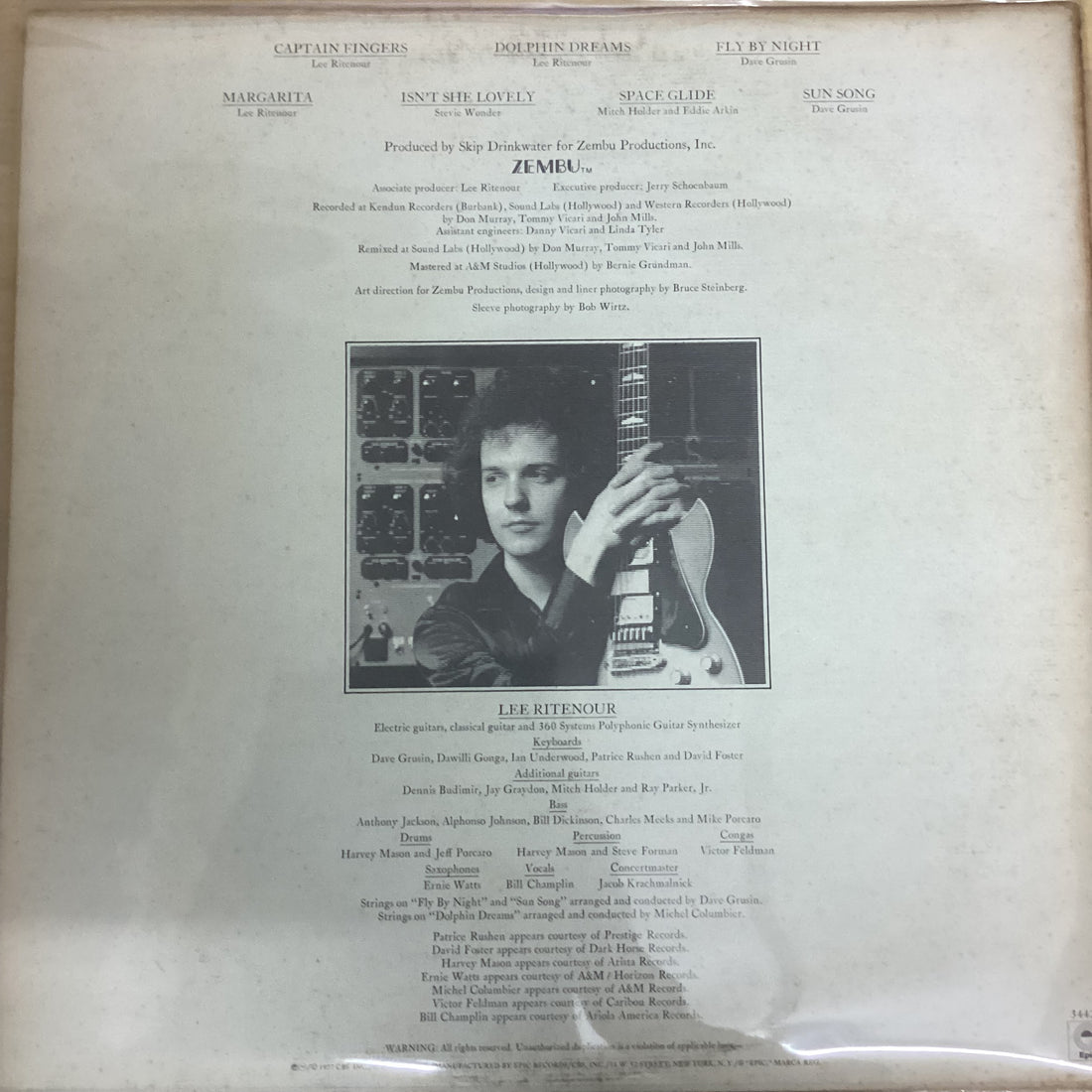 แผ่นเสียง Lee Ritenour - Captain Fingers Vinyl VG