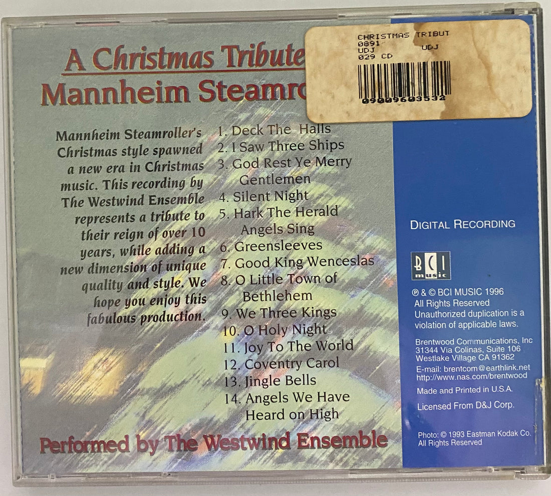 ซีดี The Westwind Ensemble - A Christmas Tribute To Mannheim Steamroller CD VG