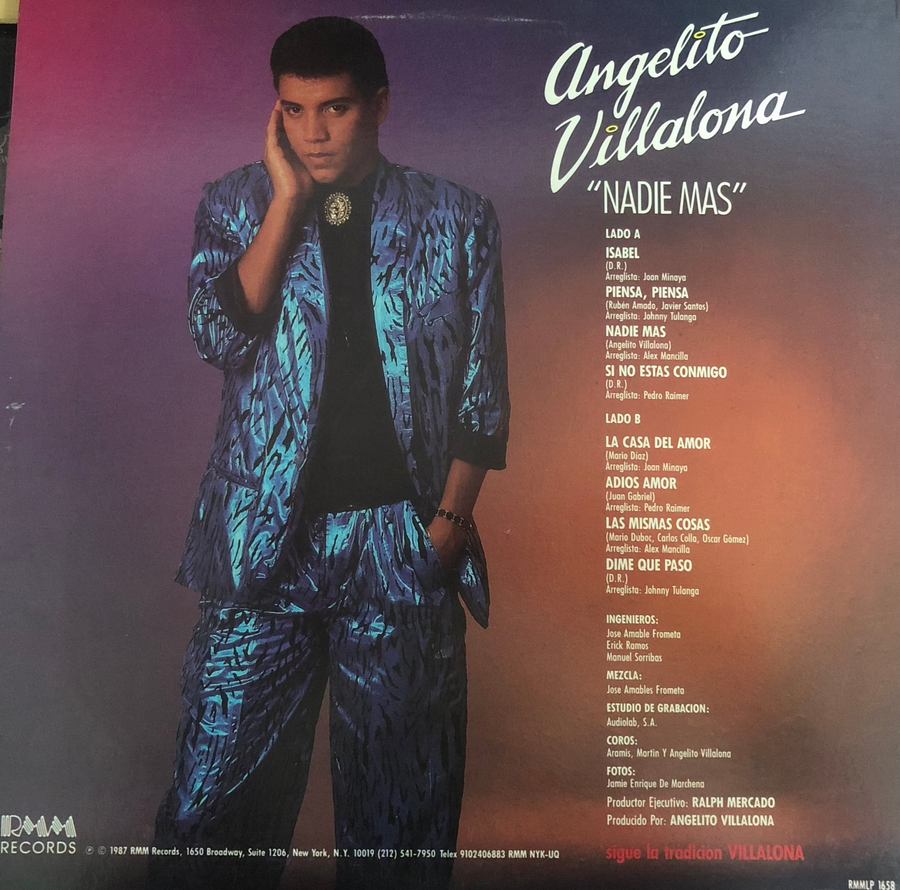 แผ่นเสียง Angelito Villalona - Nadie Mas Vinyl VG+