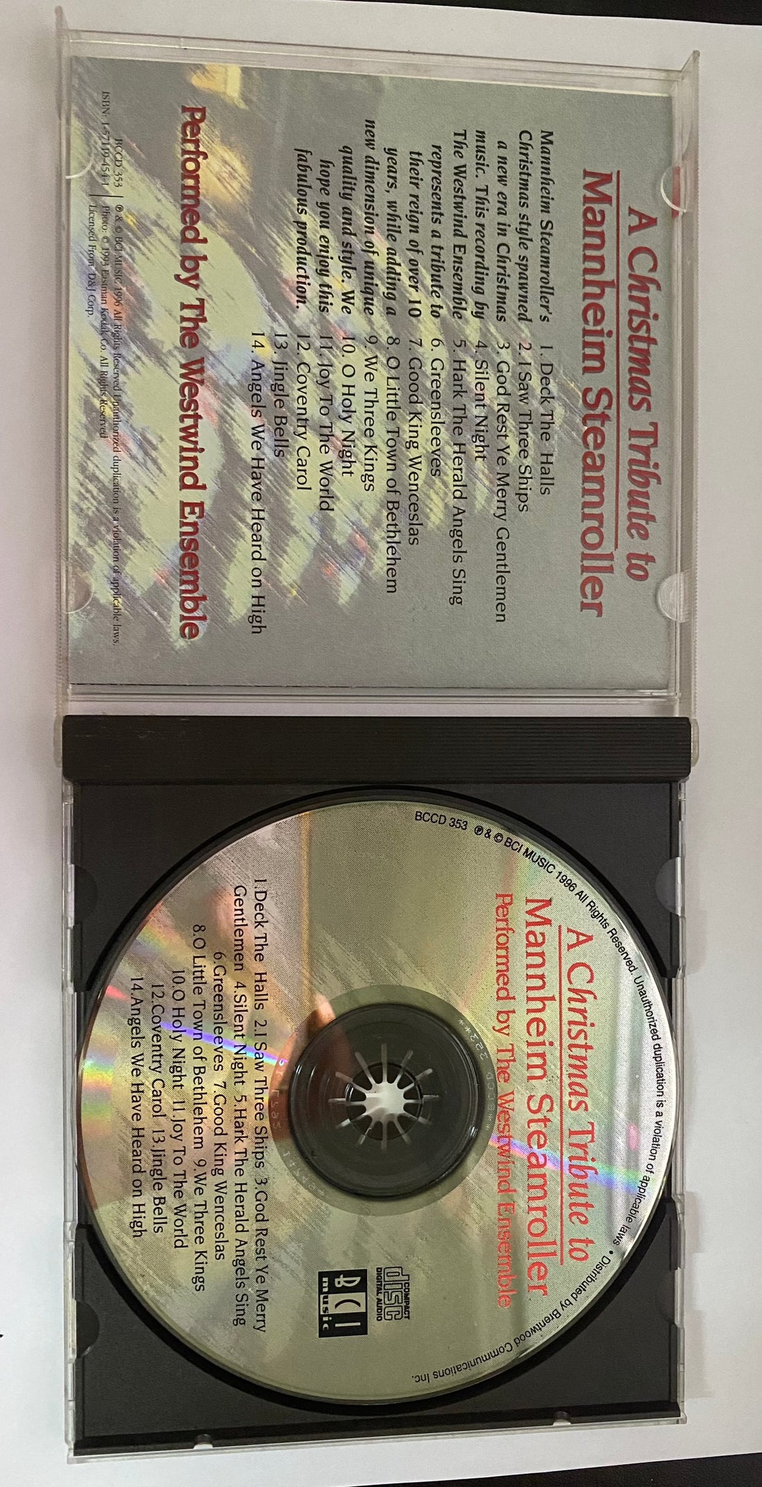 ซีดี The Westwind Ensemble - A Christmas Tribute To Mannheim Steamroller CD VG