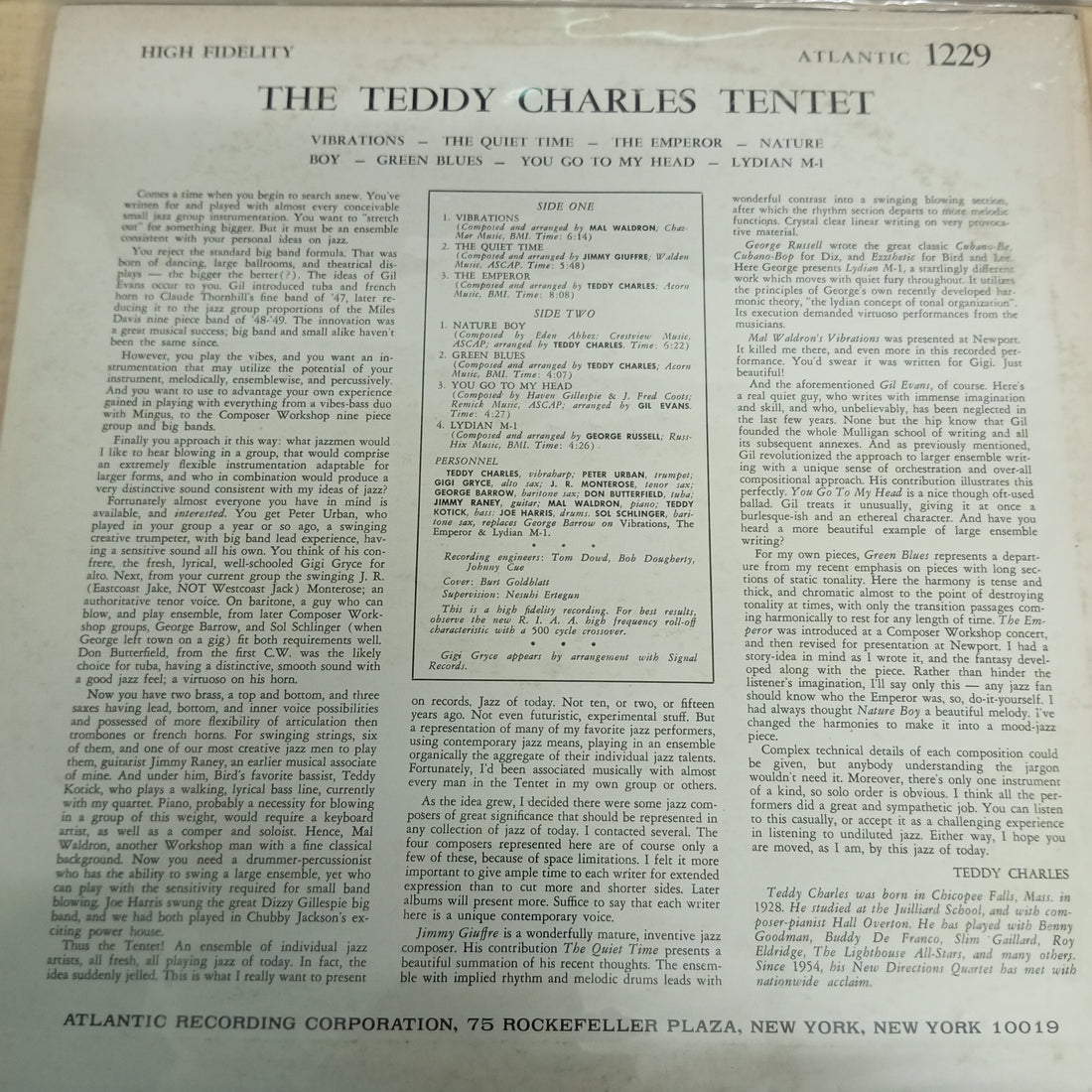 แผ่นเสียง The Teddy Charles Tentet - The Teddy Charles Tentet (Vinyl) (VG+)