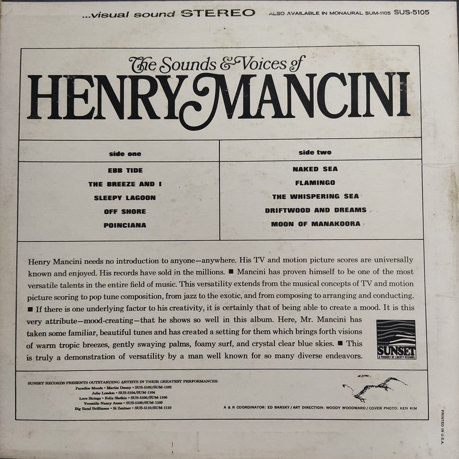 แผ่นเสียง Henry Mancini - The Sounds & Voices Of Henry Mancini (Vinyl) (G+)