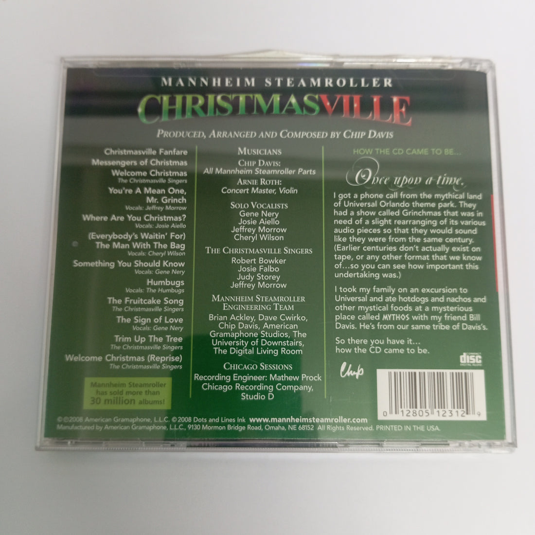 ซีดี Mannheim Steamroller - Christmasville CD NM or M-