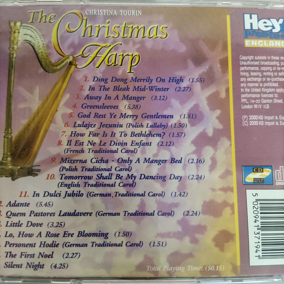 ซีดี Christina Tourin - The Christmas Harp CD VG+