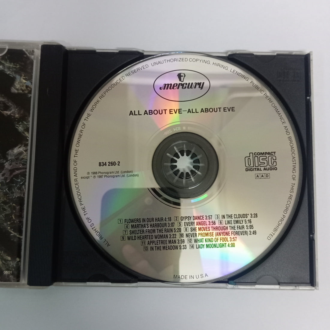 ซีดี All About Eve - All About Eve CD VG