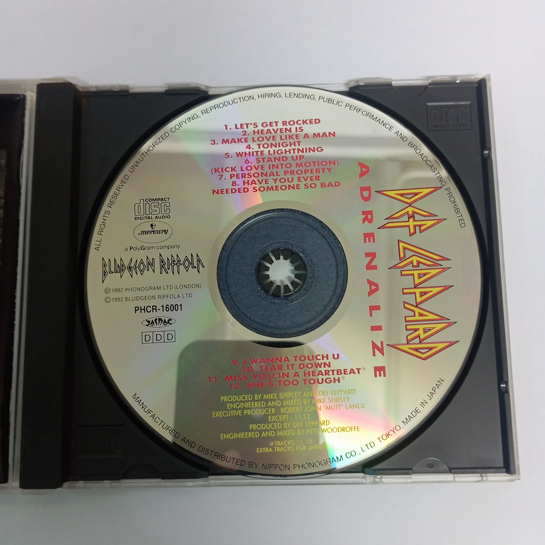 ซีดี Def Leppard - Adrenalize CD VG+