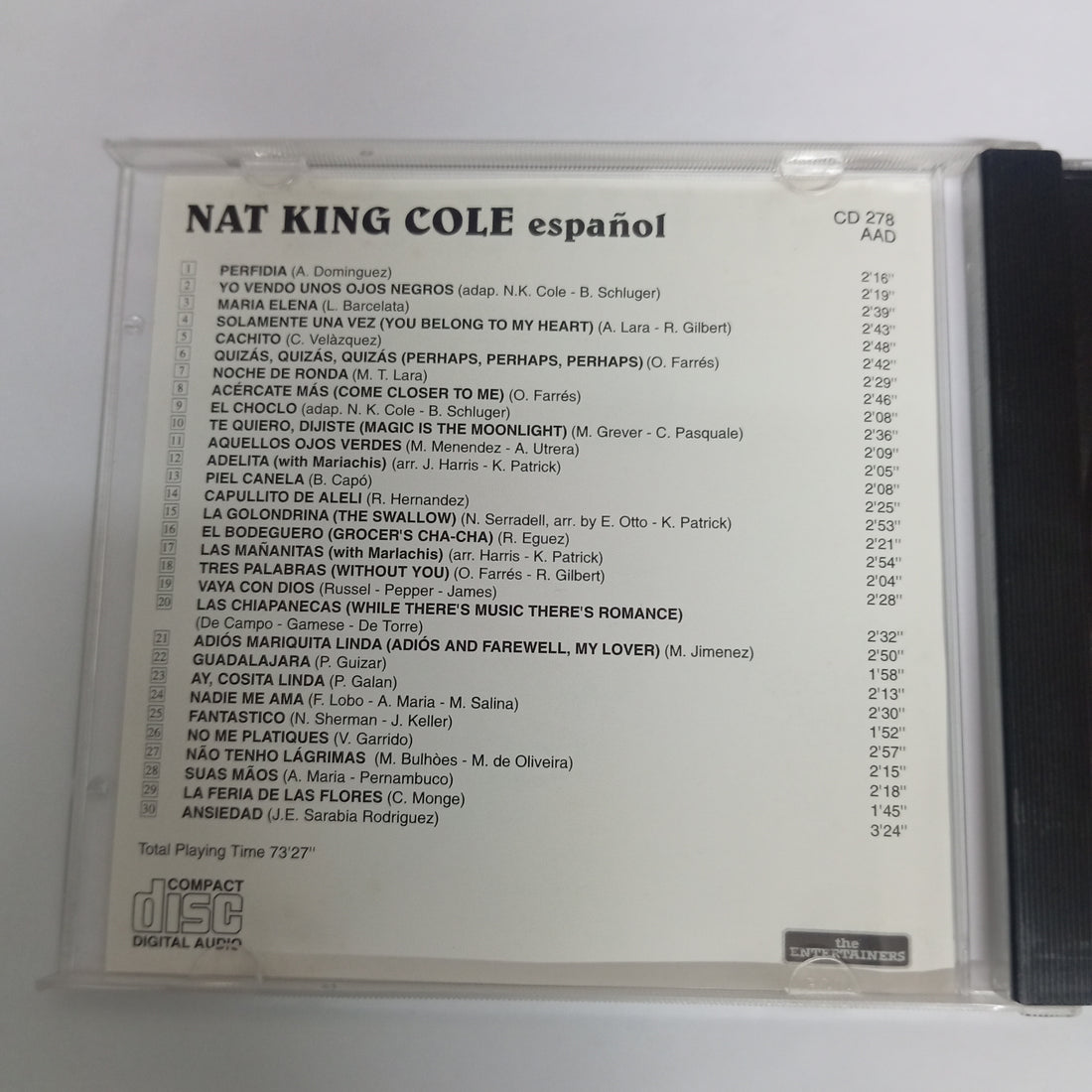 ซีดี Nat King Cole - Español - 30 Grandes Exitos (CD) (VG+)