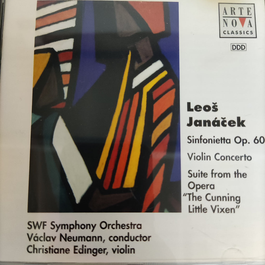 ซีดี Leoš Janáček - Sinfonieorchester Des Südwestfunks, Václav Neumann, Christiane Edinger - Sinfonietta Op. 60 / Violin Concerto / Suite From The Opera "The Cunning Little Vixen" CD VG+