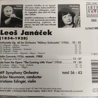 ซีดี Leoš Janáček - Sinfonieorchester Des Südwestfunks, Václav Neumann, Christiane Edinger - Sinfonietta Op. 60 / Violin Concerto / Suite From The Opera "The Cunning Little Vixen" CD VG+