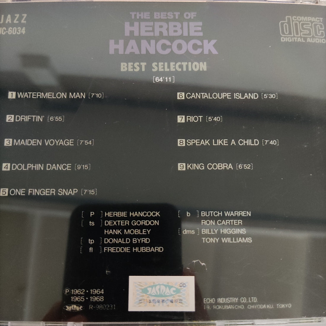 ซีดี Herbie Hancock - Best Selection CD VG+