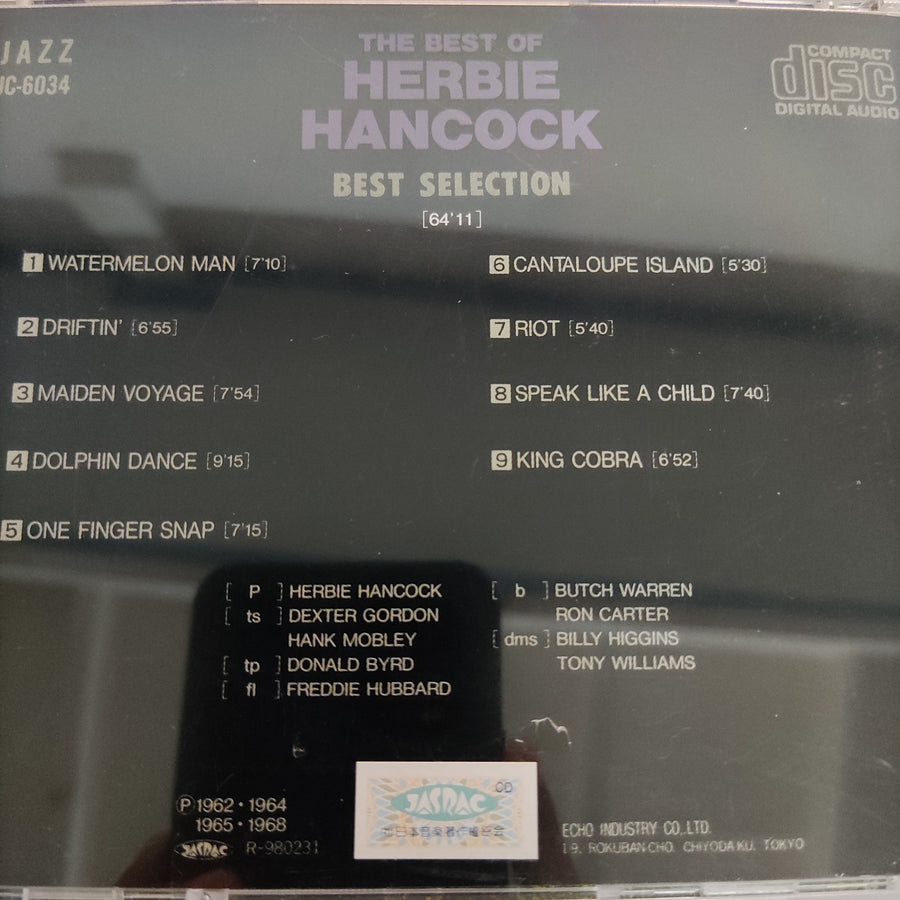 ซีดี Herbie Hancock - Best Selection (CD) (VG+)