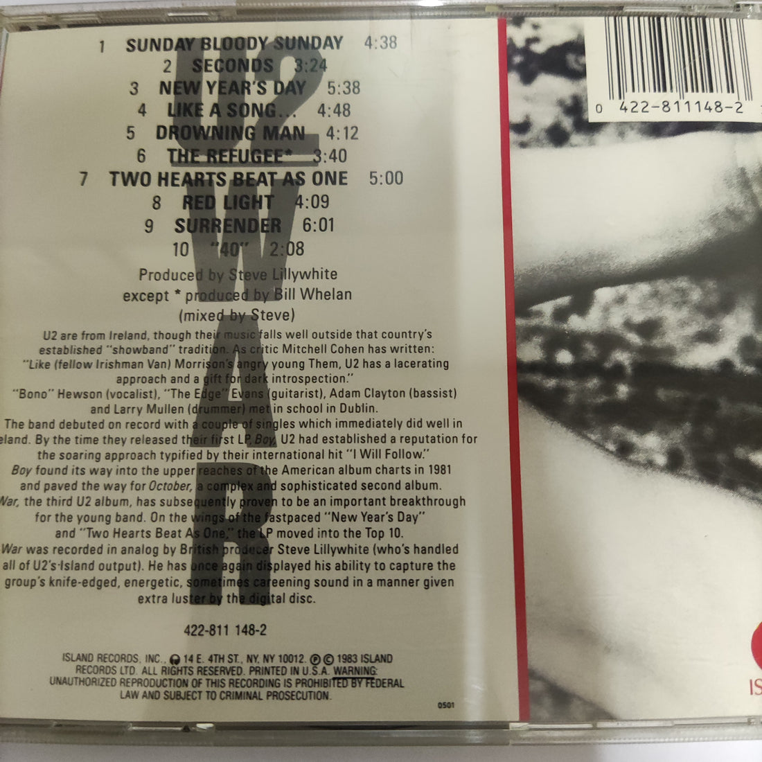 ซีดี U2 - War (CD) (VG+)