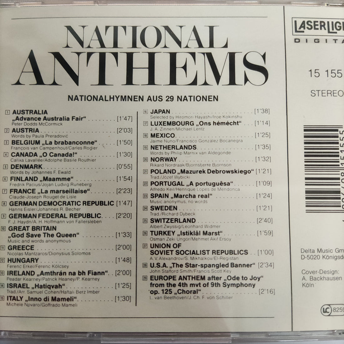 ซีดี American Brass Band - National Anthems (CD) (VG+)