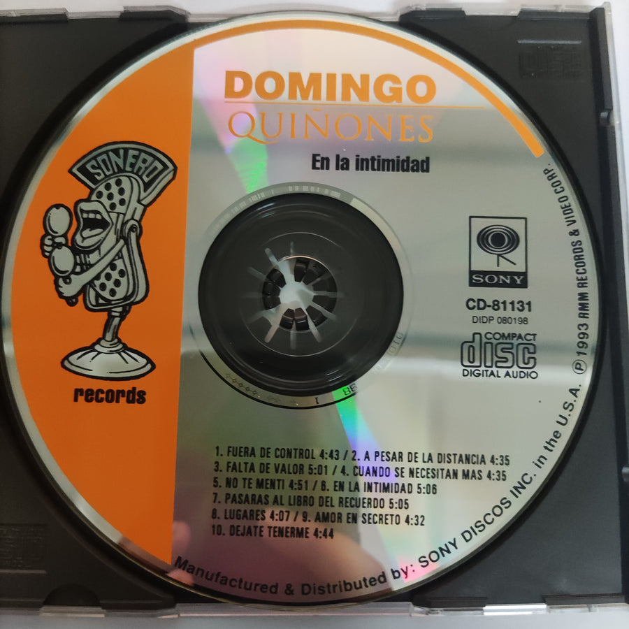 ซีดี Domingo Quiñones - En La Intimidad CD VG+