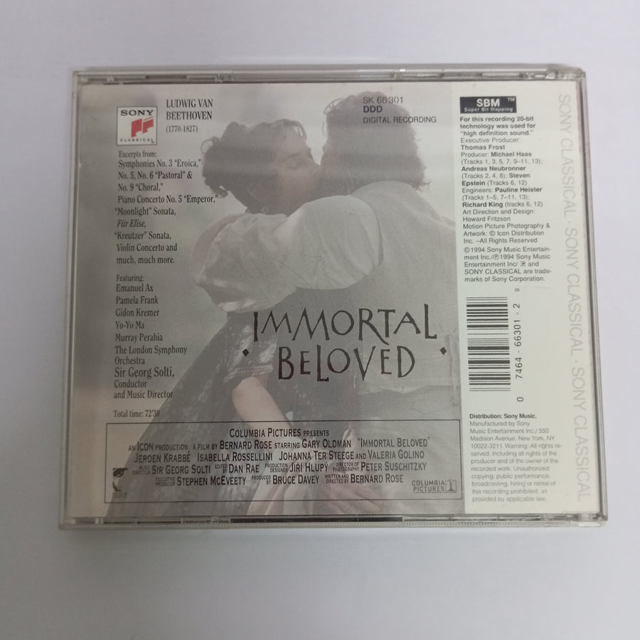 ซีดี Ludwig Van Beethoven / Georg Solti, Emanuel Ax, Pamela Frank, Gidon Kremer, Yo-Yo Ma, Murray Perahia, London Symphony Orchestra - Immortal Beloved (CD) (VG)