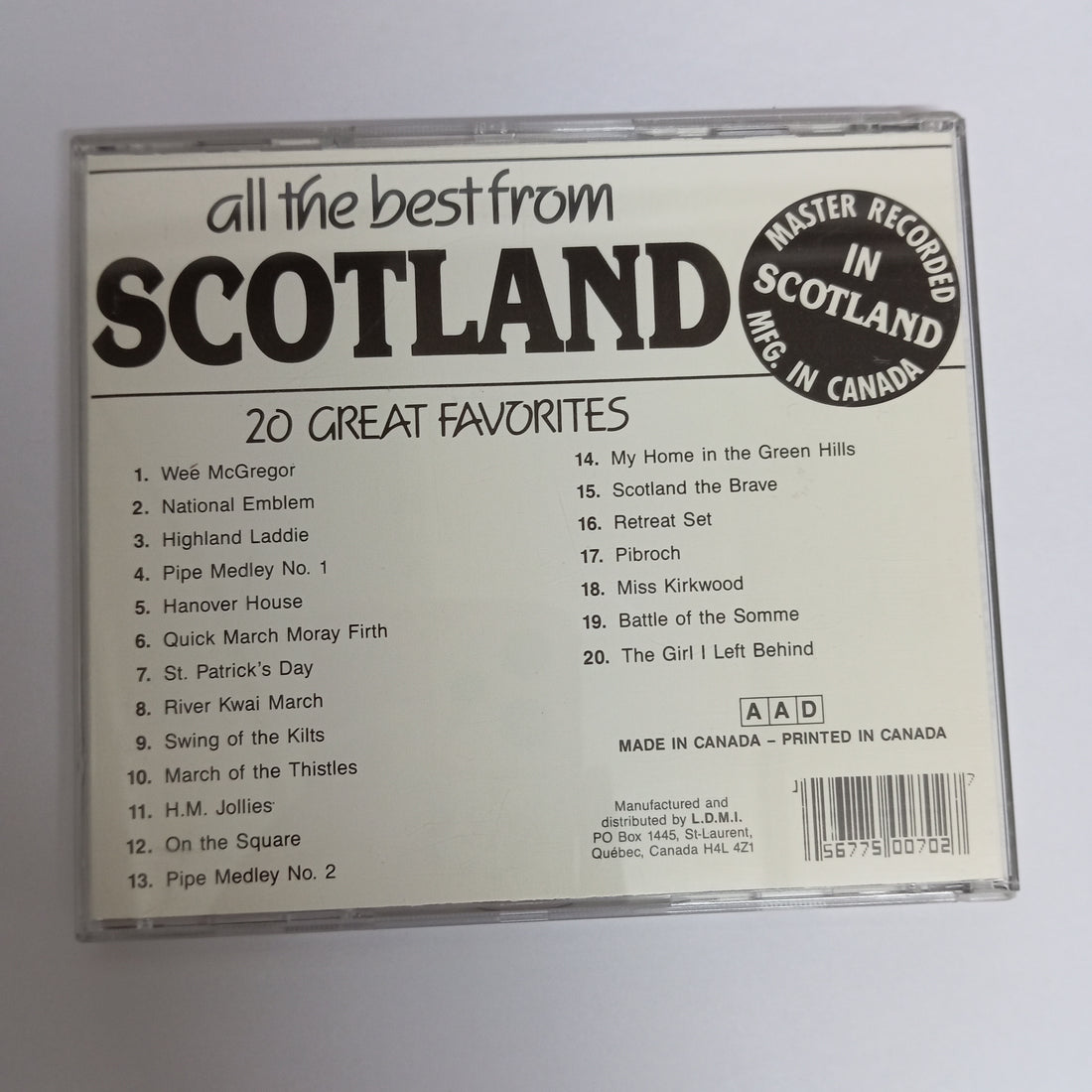 ซีดี Various - All the Best from Scotland (CD) (VG+)