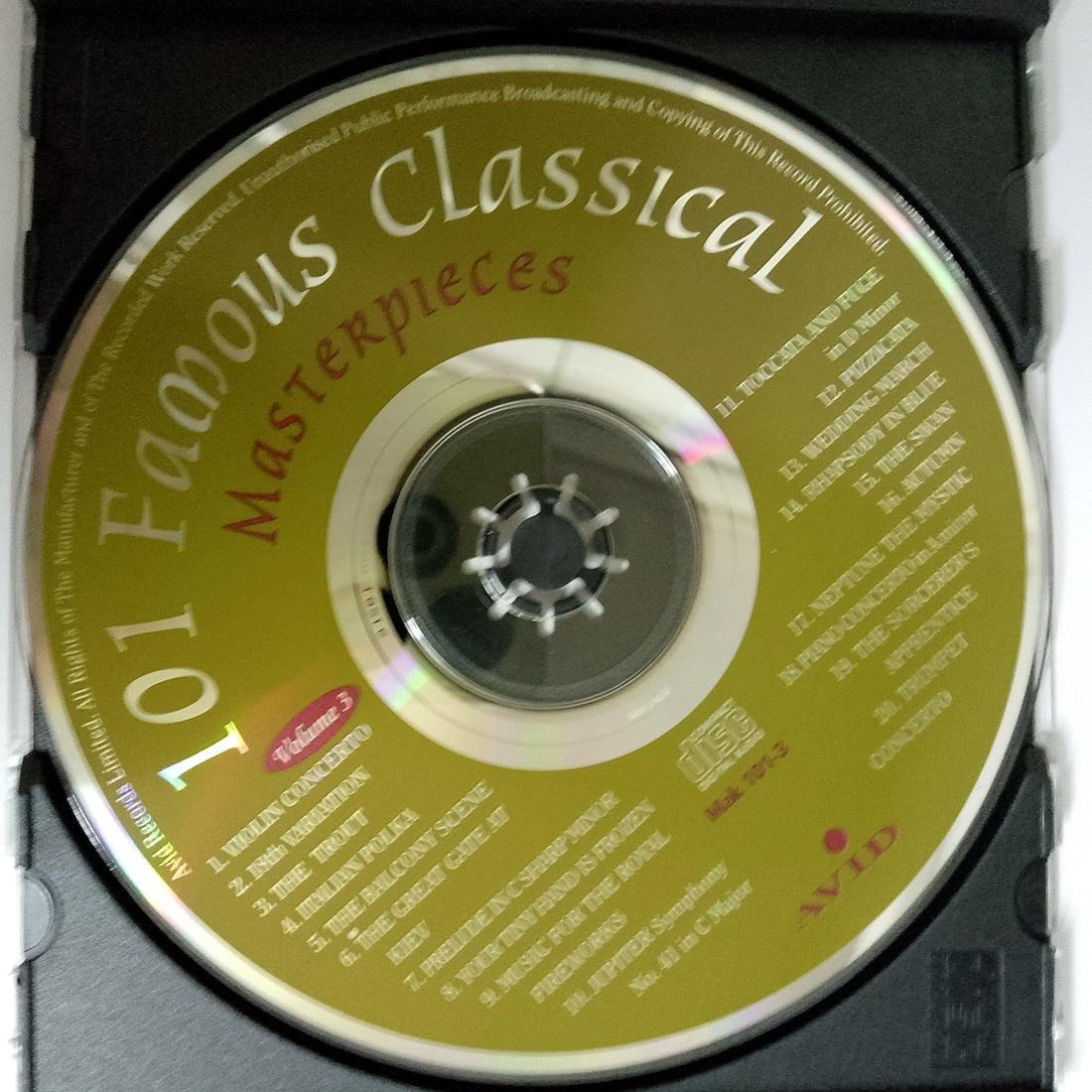 ซีดี Various - 101 Famous Classical Masterpieces (CD) (VG+) (5CDs)