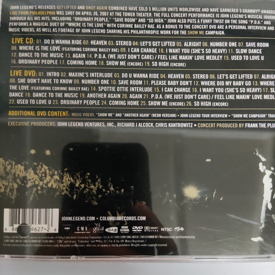 ซีดี John Legend - Live From Philadelphia CD VG+ 2CDs