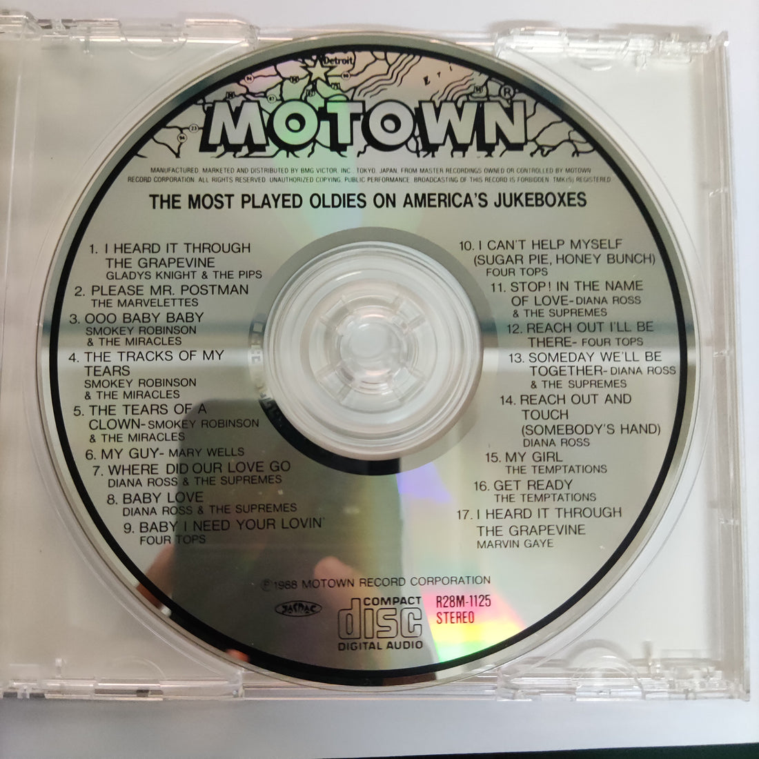 ซีดี Various - The Most-Played Oldies On America's Jukeboxes (Motown's Greatest Artists) (CD) (VG+)