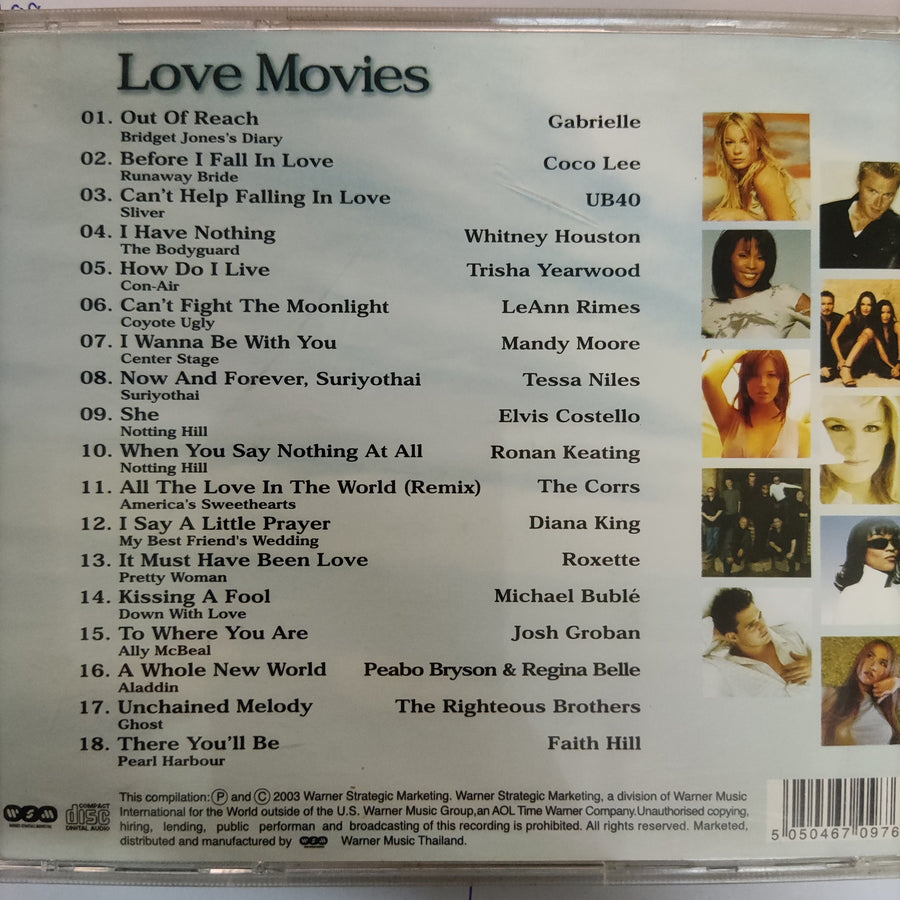 ซีดี Various - Love Movies (CD) (VG+)