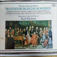 ซีดี Johann Sebastian Bach - Brandenburgische Konzerte Munchener Bach - Orchester Karl Richter 2CDs VG+