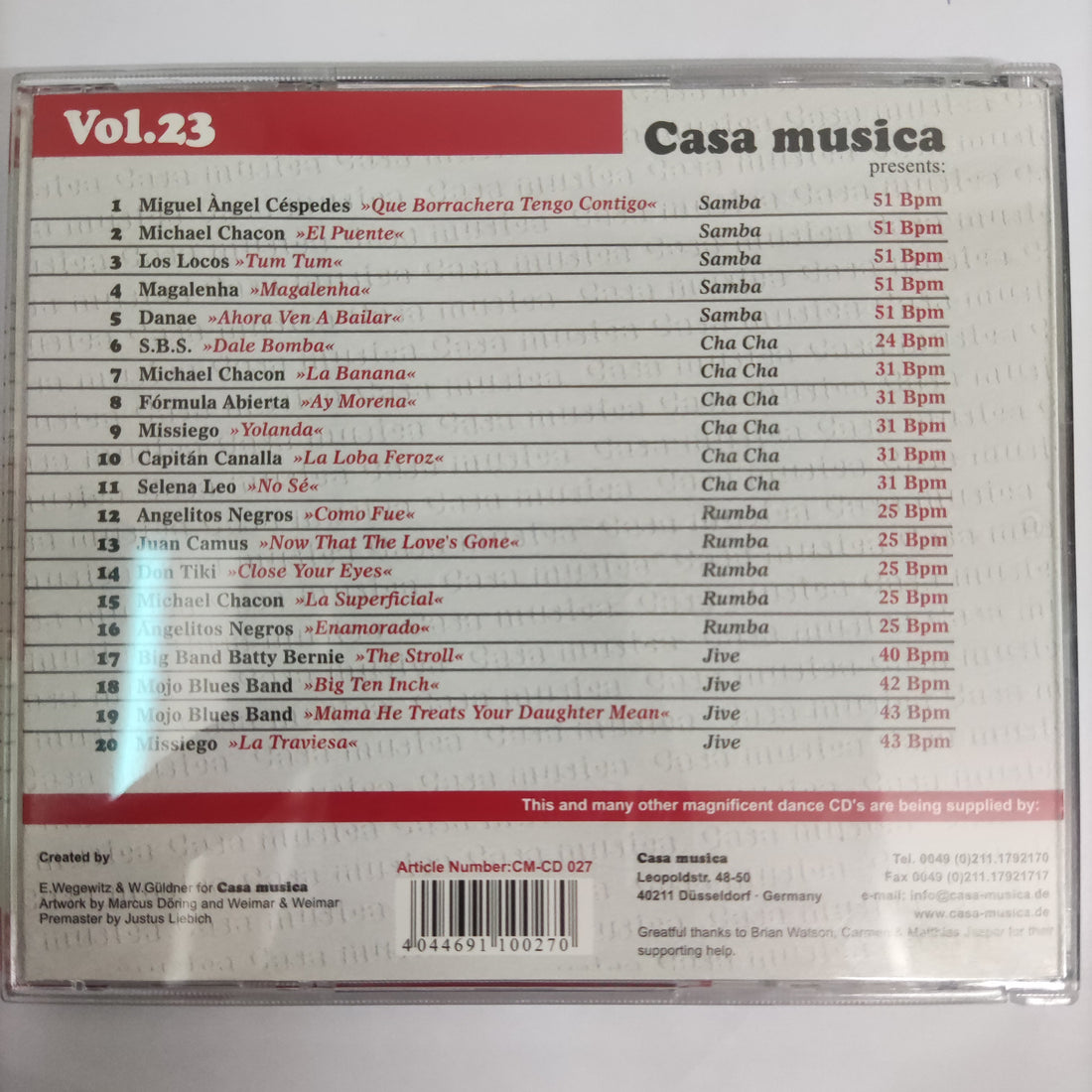 ซีดี Various - Miami Latin The Best of Latin Music Vol.23 (CD)(VG+)