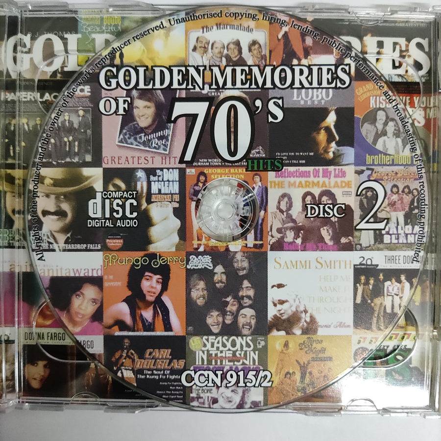 ซีดี Various - Golden Memories Of 70's (CD) (VG+) (2CDs)