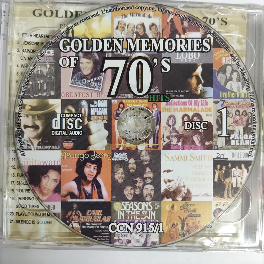 ซีดี Various - Golden Memories Of 70's (CD) (VG+) (2CDs)