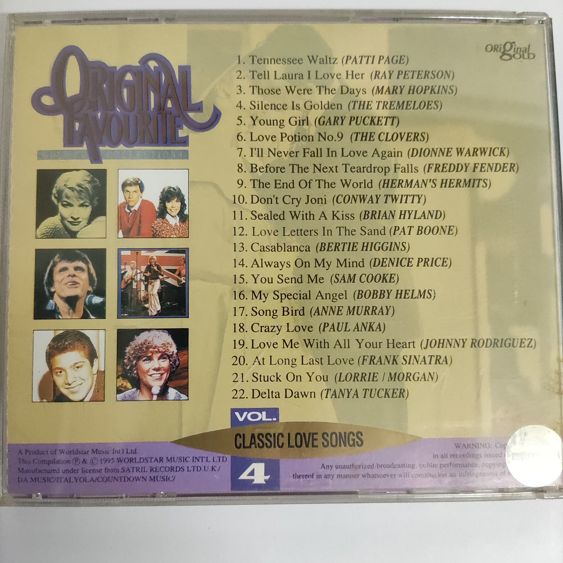 ซีดี Various - Original Favourite Vol.4 (CD) (VG+) (แผ่นทอง)