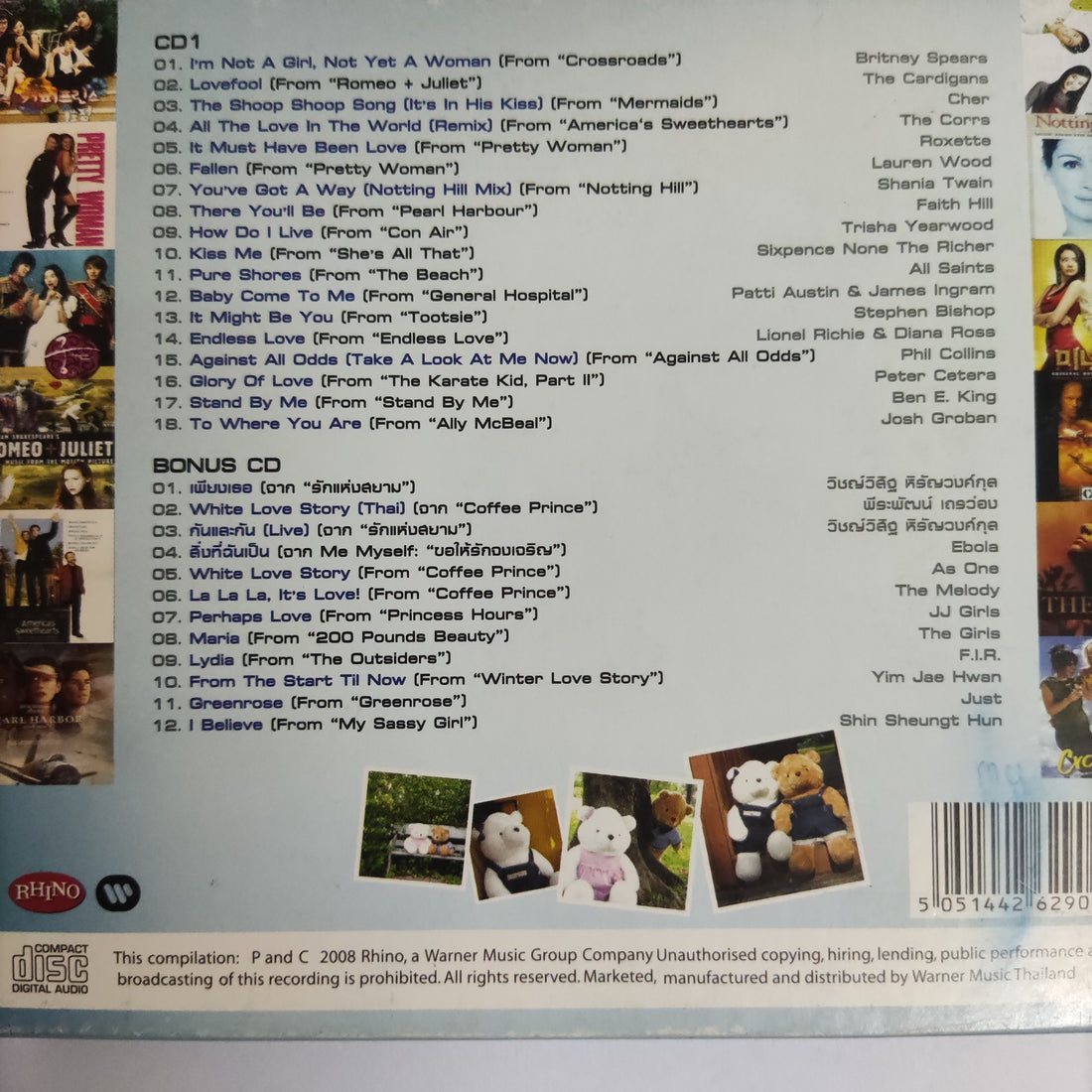 ซีดี Various - Best Movie Hits - Biggest Hits From Your Favorite Movies And Drama Series (CD) (VG+) (2CDs)