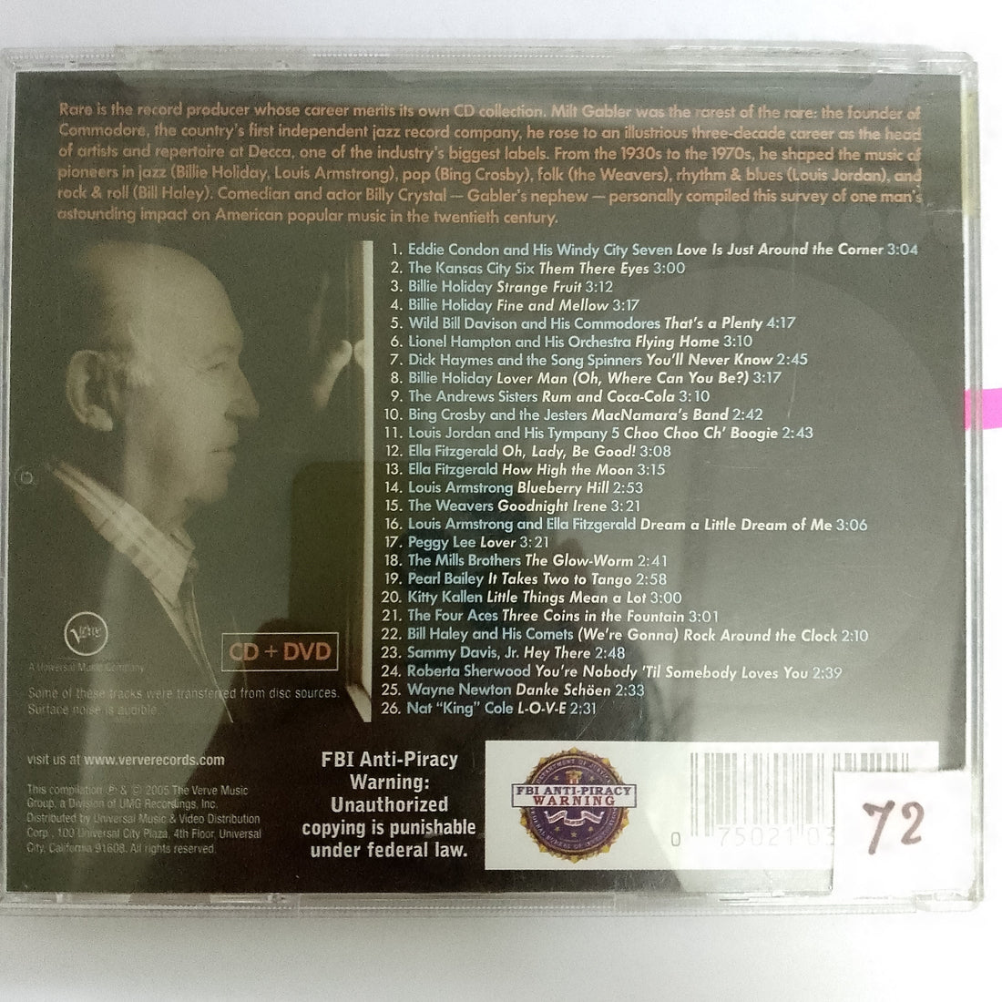 ซีดี Billy Crystal - Presents The Milt Galer Story (CD) (VG+) (2CDs)