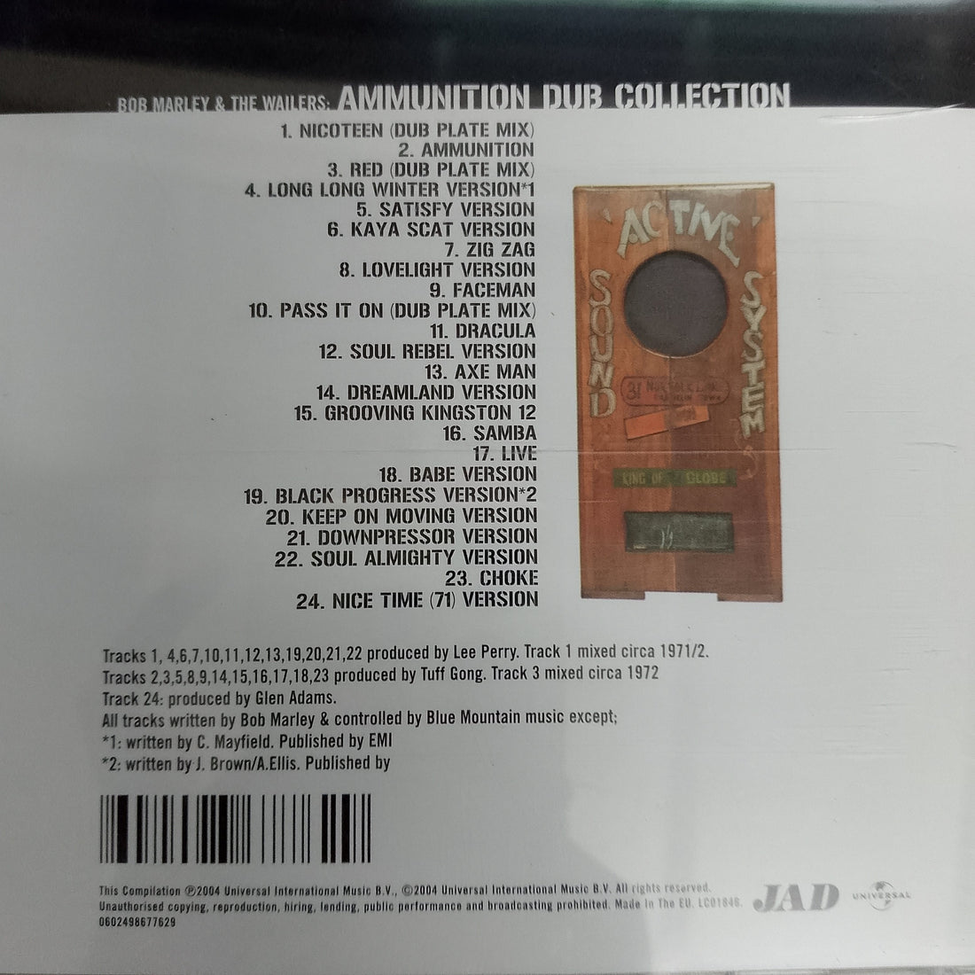 ซีดี Bob Marley & The Wailers - Ammunitlon Dub Collection CD VG+