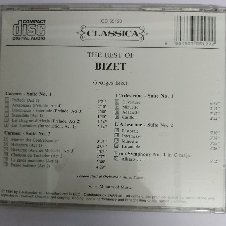 ซีดี Various - The best of Bizet (CD) (VG+)