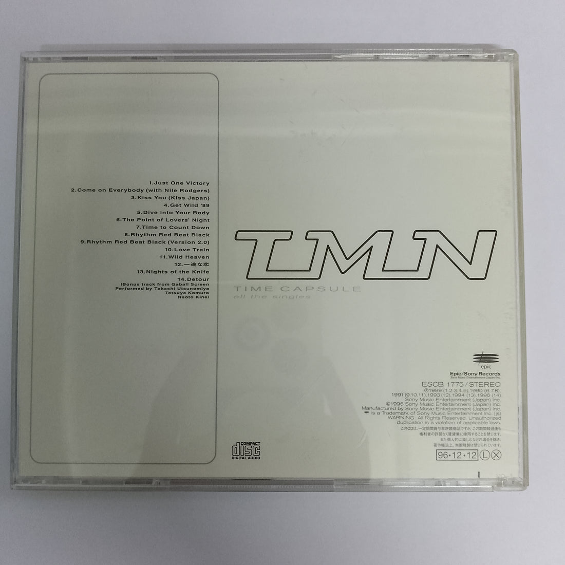 ซีดี TMN* – Time Capsule [All The Singles] (CD) (VG+)