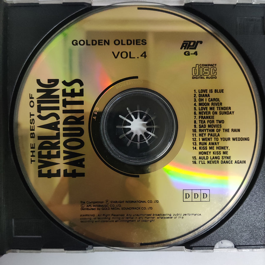 ซีดี Various - THE BEST OF EVERLASTING FAVORITES GOLDEN OLDIES VOL. 4 (CD) (VG+) (แผ่นทอง)