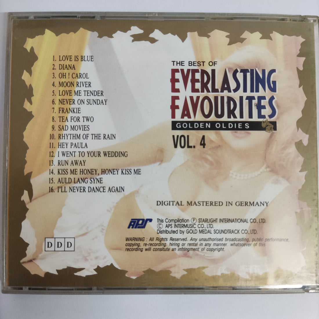 ซีดี Various - THE BEST OF EVERLASTING FAVORITES GOLDEN OLDIES VOL. 4 (CD) (VG+) (แผ่นทอง)